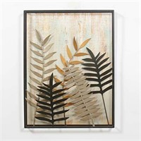 $55 Tropical Style Leaves in Metal Frame