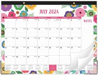 3pk Large Desk Calendar 2024-25, 22x17, Jul-Dec