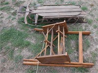 Sleds and Wooden Stands