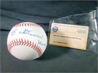 Bob Doerr Signed MLB with HOF 86 Insc. Has COA