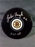 Boston Bruins #9 Signed HOF 1981 John Bucyk