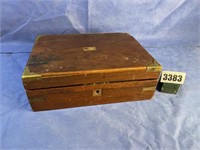 Antique Black Walnut Writing Box, 12X9X3.75"T