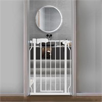 Wide Baby Gate  30 Tall  for House  White