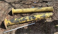 Appx. 5 Ft. Tall Yellow Heavy Concrete Filled Pole