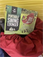 MM portable swing lounger- red