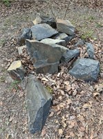Pile of Black Granite Stones
