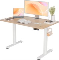 Adjustable Electric Desk  48x24 In  Natural