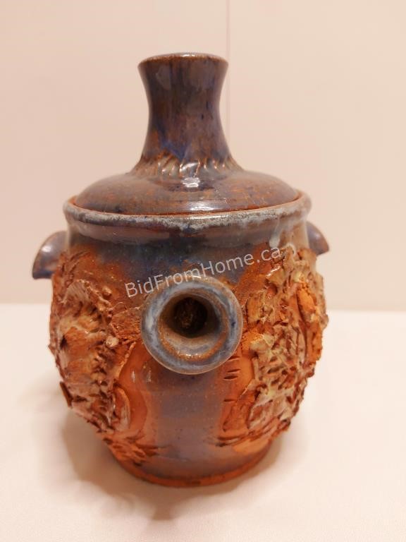 POTTERY JAR WITH LID BY HOWARD VOLLMER
