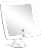 20X LED Magnifying Mirror  7 Inch  Square 7-20x