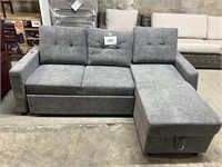 L- shaped sofa w/ pullout & storage- damaged
