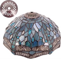 Tiffany Lamp Shade 12X6 Inch  Sea Blue