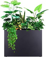 Metal Tall Planter Box Black 28x35.5x10"