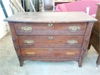 Antique Wooden 3 Drawer Dresser Measures 40" x