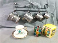 Beautiful Vintage Tea Cup Saucer Set, Ceramic