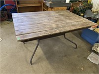 Rustic wood and metal table