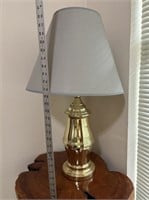 Vtg. Goldtoned Base Table Lamp