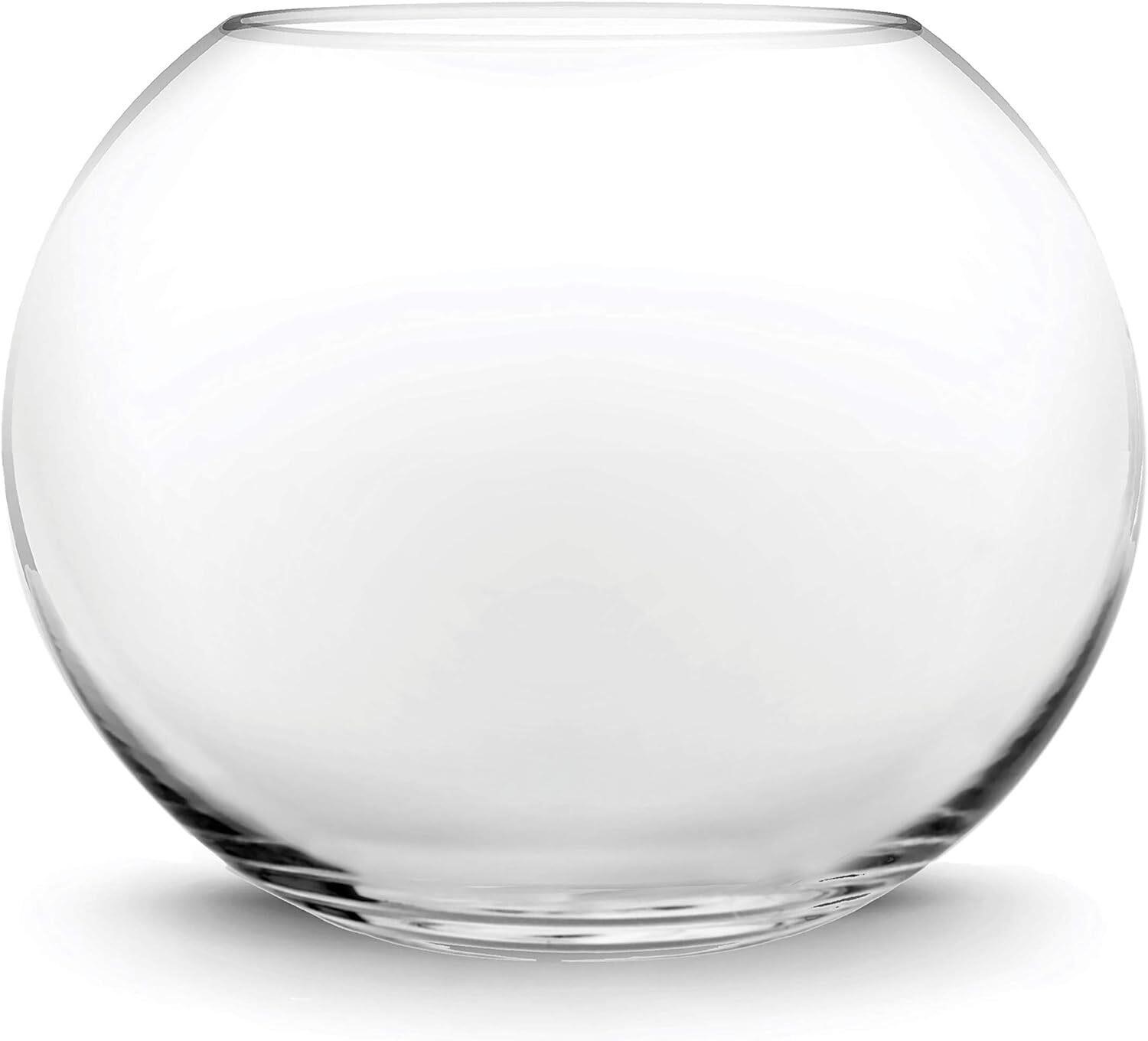 Glass Bubble Bowl (H-7.5 W-10  2 Gal.) Vase