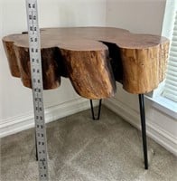 Handcrafted Cedar Top Occasional Table, Heavy