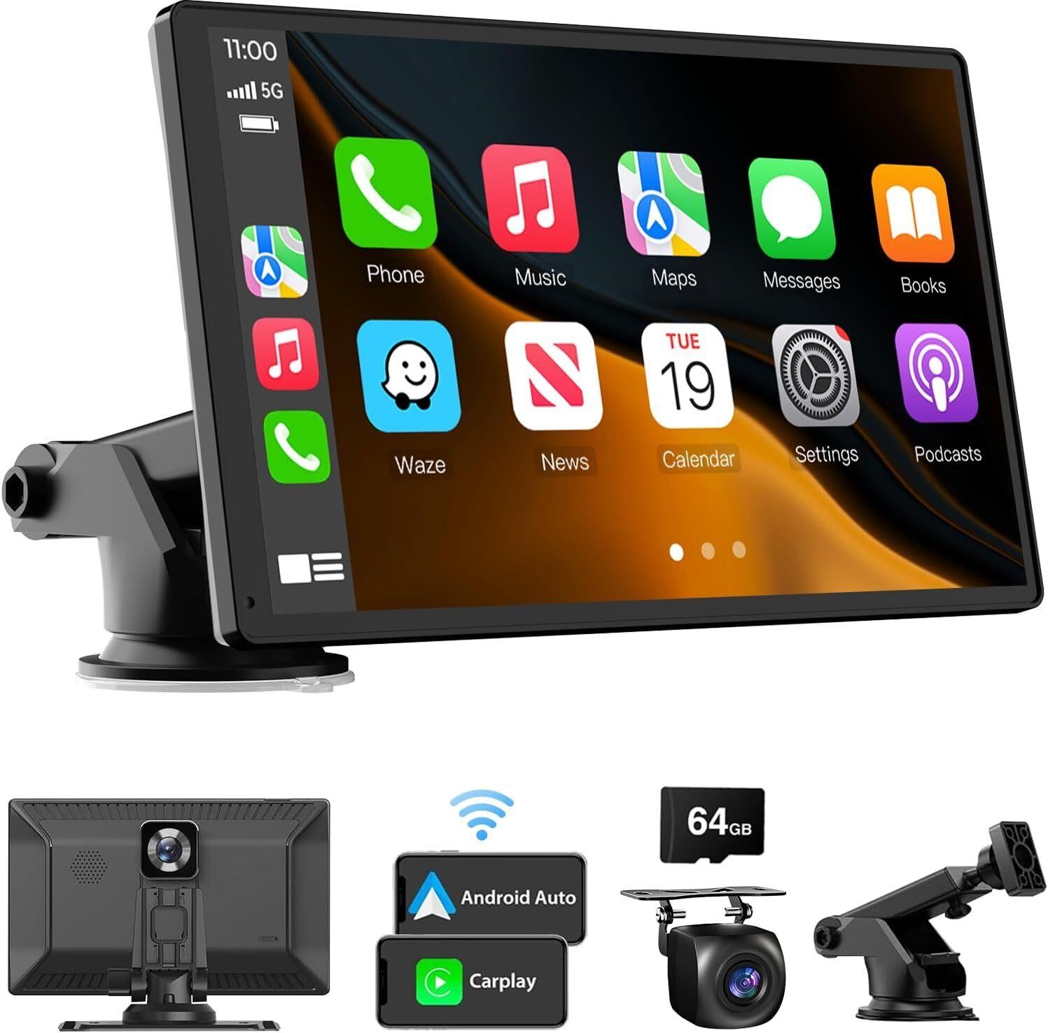 Wireless Carplay 4K Dash Cam (9in)