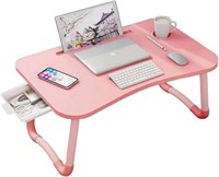 Portable Lap Desk with Storage Drawer  Pink