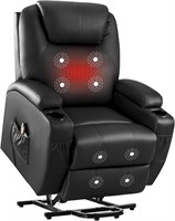 Power Lift Recliner with Massage  Black