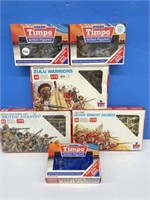 6 Plastic Military Figure Kits By Timpo