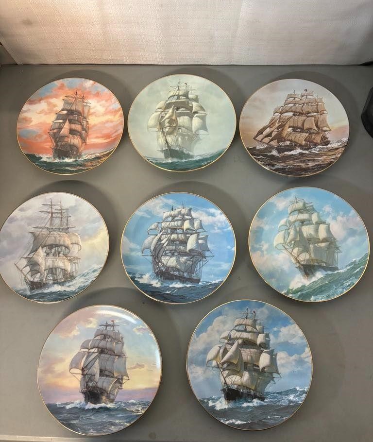 8 Vintage W. L. George Collector Plates