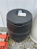 Black rain barrel