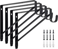 4 Pack Heavy Duty Closet Shelf & Rod Brackets