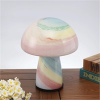 Mushroom Bedside Lamps - LED  Glass  Multi-Colored