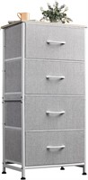 WLIVE 4-Drawer Dresser  Steel Frame  Grey