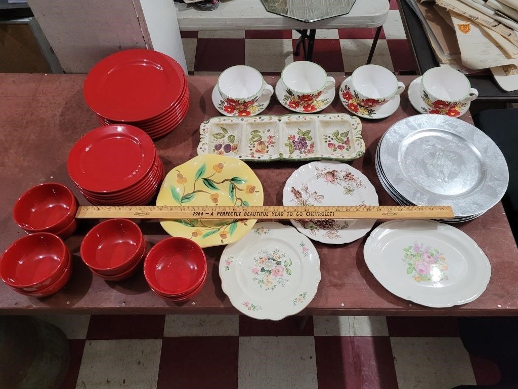 47pcs dinnerware art plates & more