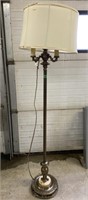 Lamp with metal and marble base