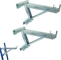 2 Pack Ladder Jacks  Two-Rung  20"  Silver