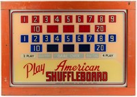 Vintage 1940s American Shuffleboard Overhead Sign