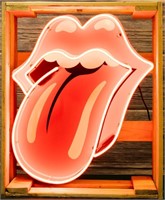 Tongue Rolling Stones Neon Sign In Crate