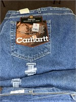 2 pair carhartt size 48x32 relaxed fit jeans