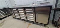 9' 5" New Shop Tool Box w/ 18- Drawers & 2 Doors