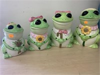 Set of 4 Frog Canisters