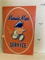 Minute Man Service Metal Sign