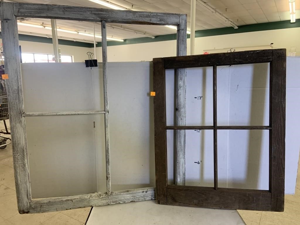 2 Wooden Window Frames