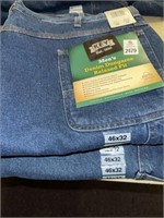 2 pair key dungaree jeans size 46x32