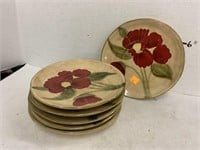 6 Fleur Rustique Ambiance Collection Plates