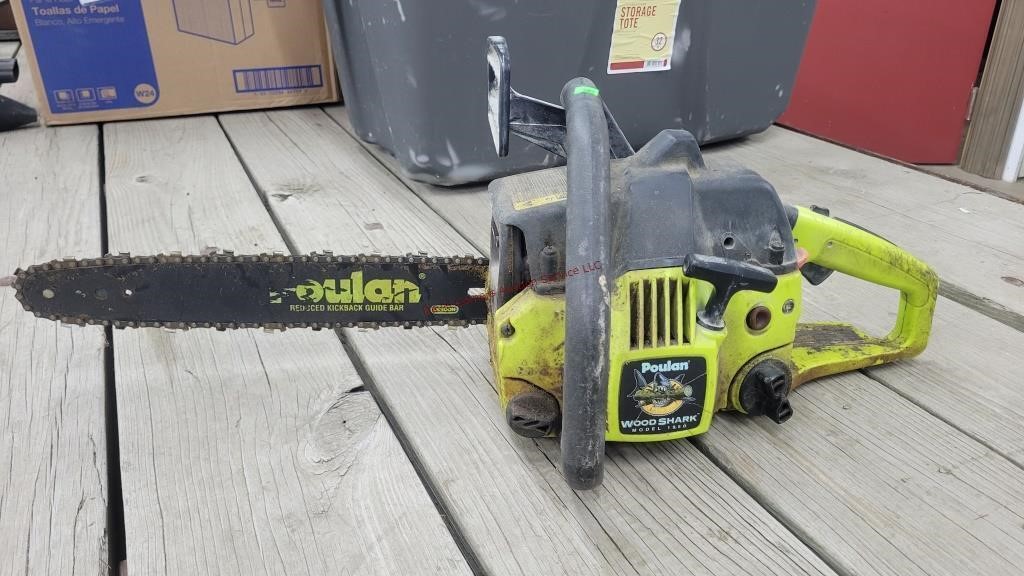 Poulan Woodshark 1950 Gas Chainsaw- Condition