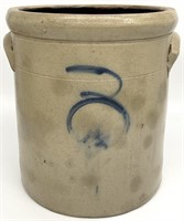 Antique 3gal Stoneware Pottery Crock