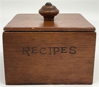 Antique Wooden Recipes Box