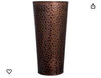 Large Tall hammered copper Planter 28 inch