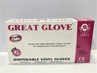 Great Glove Disposable vinyl Gloves size XL