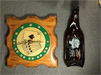 Poker Clock w/ Royal Flush & Beer Bottle Ash Tray