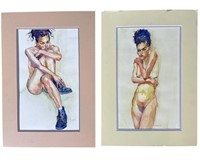 Bjoern Eriksen- Nude Watercolor Paintings